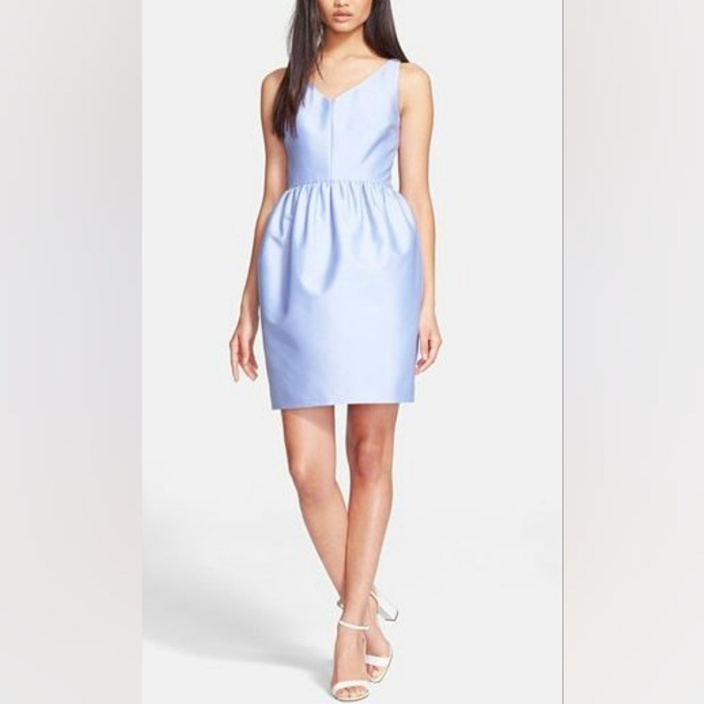 Kate Spade New York Cupcake V Neck Skirt Dress Womens Size 2 Pastel Lilac Blue